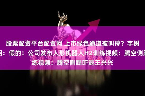 股票配资平台配资网 上市绿色通道被叫停？宇树科技严正声明：假的！公司发布人形机器人H2训练视频：腾空侧踢吓退王兴兴